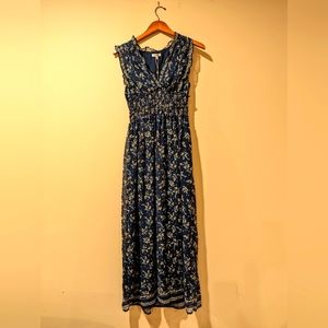 Floral navy maxi dress